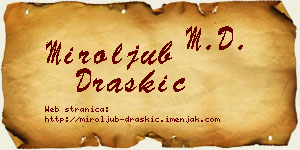 Miroljub Draškić vizit kartica
